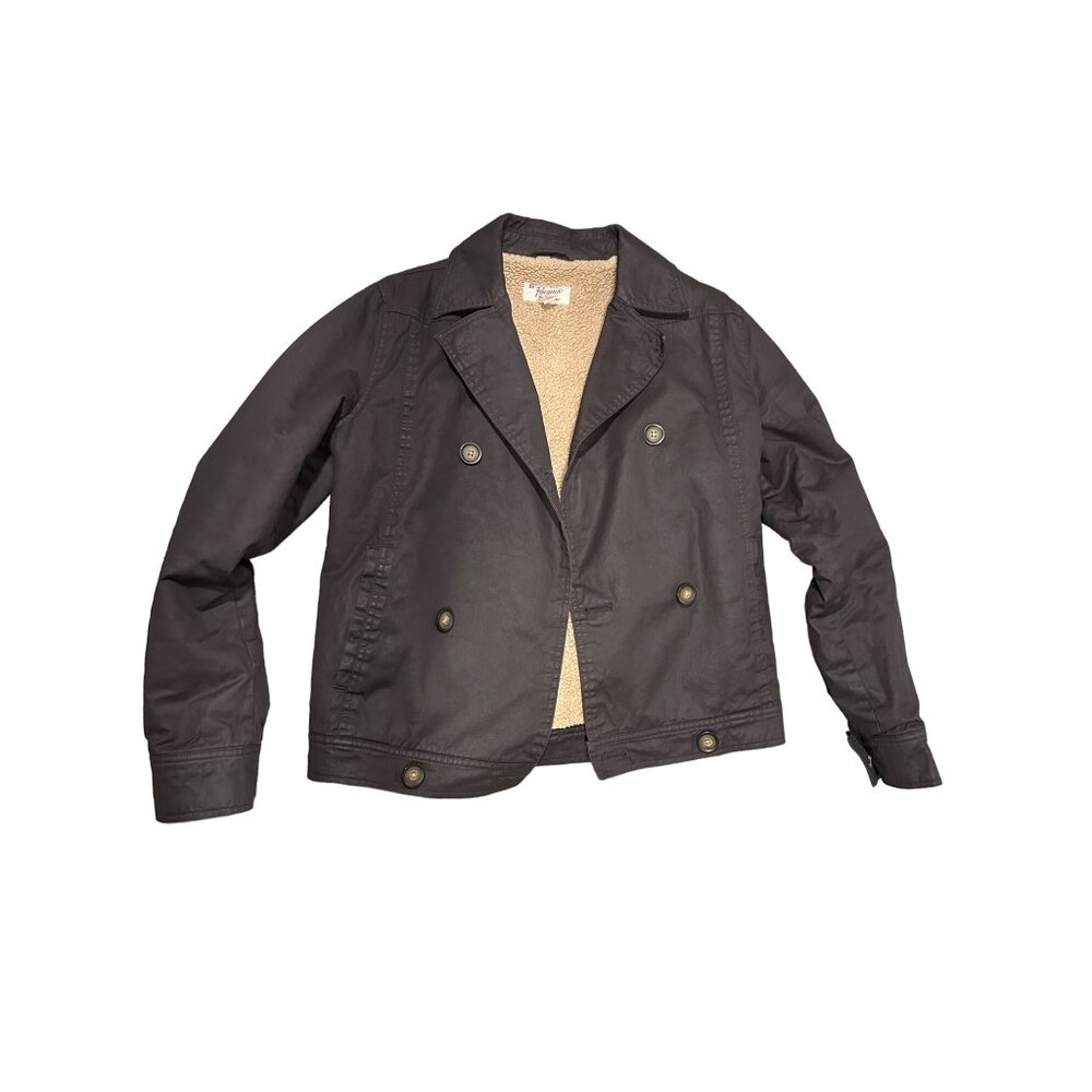 original penquin brown peacoat men small cotton